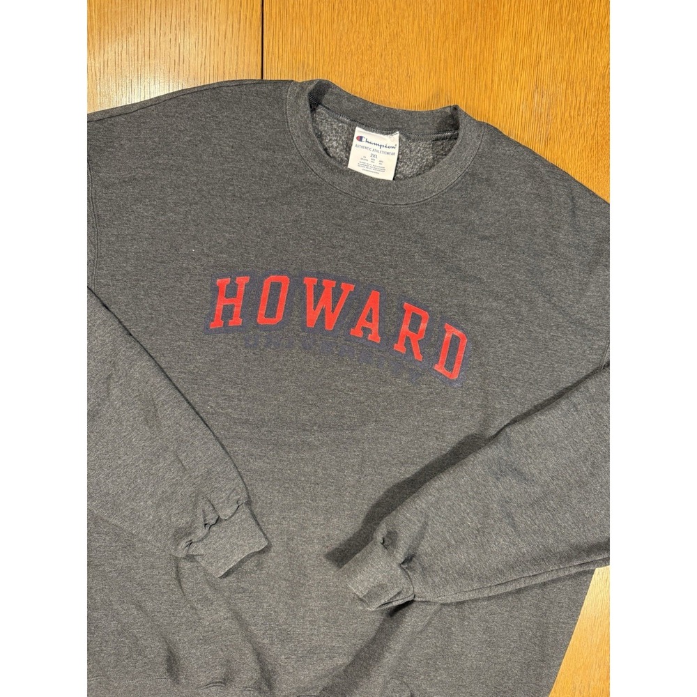 Champion Howard University Sweatshirt XXL Gray HBCU Collegiate Crewneck